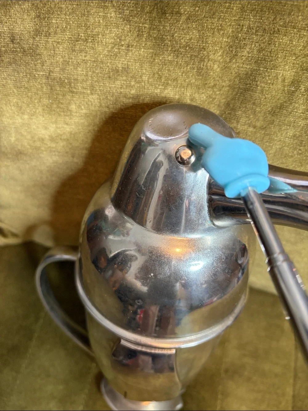 Restoration hardware Silver-Tone Penguin Cocktail Shaker with Handle and lid